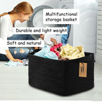 COMFY-HOMI Storage Basket for Shelves, Woven Baskets for Storage, Cotton Rope Basket,Toy Storage Organizer, Storage Cube Bin,
