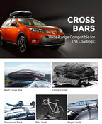 Autekcomma 260lb Loading Weight Heavy Duty Roof Rack CrossBars Replacement for 2013-2018 Toyota RAV4,Anti-Corrosion,Aluminum Black Matte with Anti-Theft Locks (ONLY FIT Original Side Rail)