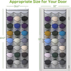 Unjumbly Baseball Hat Rack, 24 Pocket Over-The-Door Hat Organizer with Clear Deep Pockets to Display Baseball Caps Collection