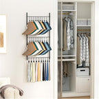 HapiRm Over Door Hat Rack - 3 Tier Wall Mounted Hat Organizer with 30 Movable Clips, Baseball Cap Organizer Storage Holds up 