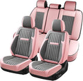 Coverado Car Seat Covers Full Set, Nappa Leather Seat Covers for Cars, Waterproof Car Seat Covers Front Seats and Back, Autom