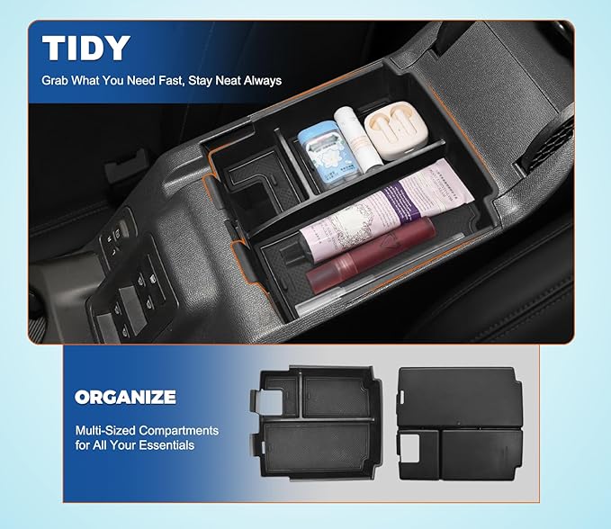 GZSH 3 PCS Trunk Organizers for 2025 Ford Bronco 4 Doors Automatic Transmission ONLY with Center Console Organizer, Door Handle Storage, Gear Shift Organzier (Not for Sport&2Door)