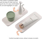NiuYichee 2 Pcs Water Absorbing Stone Trays, Kitchen/Bathroom Sink Soap Dish, Diatomite Tray Used for Hand Soap & Cosmetic Bo