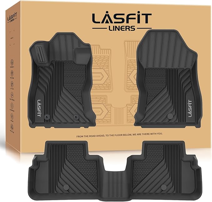 LASFIT Floor Mats Fit for Subaru Forester 2019-2024, All Weather TPE Custom Fit Easy Clean Durable No-Curling Floor Liners for Subaru Forester 2024 2023 2022 2021-2019 1st & 2nd Row Car Mats