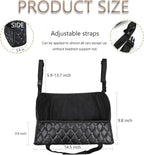 Car Net Pocket Handbag Holder with Diamond Bling Driver Netting Pouch, Handbag Holder Front Seat, Barrier of Backseat Pet Kids Storage & Pocket (Black with Diamond)