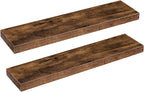 HOOBRO Floating Shelves and Console Table Bundle, Wall Mounted Shelf Set of 2, 15.7" Narrow Entryway Table with Charging Stat