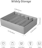 4 Packs T-shirt Drawer Organizers for Clothing,6 Grids Compartment Wardrobe Storage Box, Washable Clothes Organizer for Folde