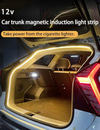 Trunk Dynamic Flowing LED Light Strip for CAR or SUV (Universal Fit), 177Inch Silicone Waterproof Neon Light Strip Embedded, Flexible Cutting 12V Auto Interior Lights Strip (Waem Light 177inch)