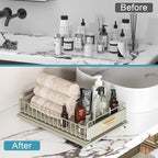 Under Sink Organizer - Under Sink Organizers and Storage Shelves, Multi-Use Kitchen and Bathroom Pull Out Cabinet Organizer w