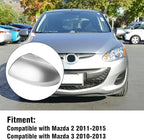 Compatible with Mazda 2/Mazda 3 2010-2013 Left Driver Side Mirror Cap Cover, Door Rearview Left Side View Mirror Cover Replacement for Mazda, Silver