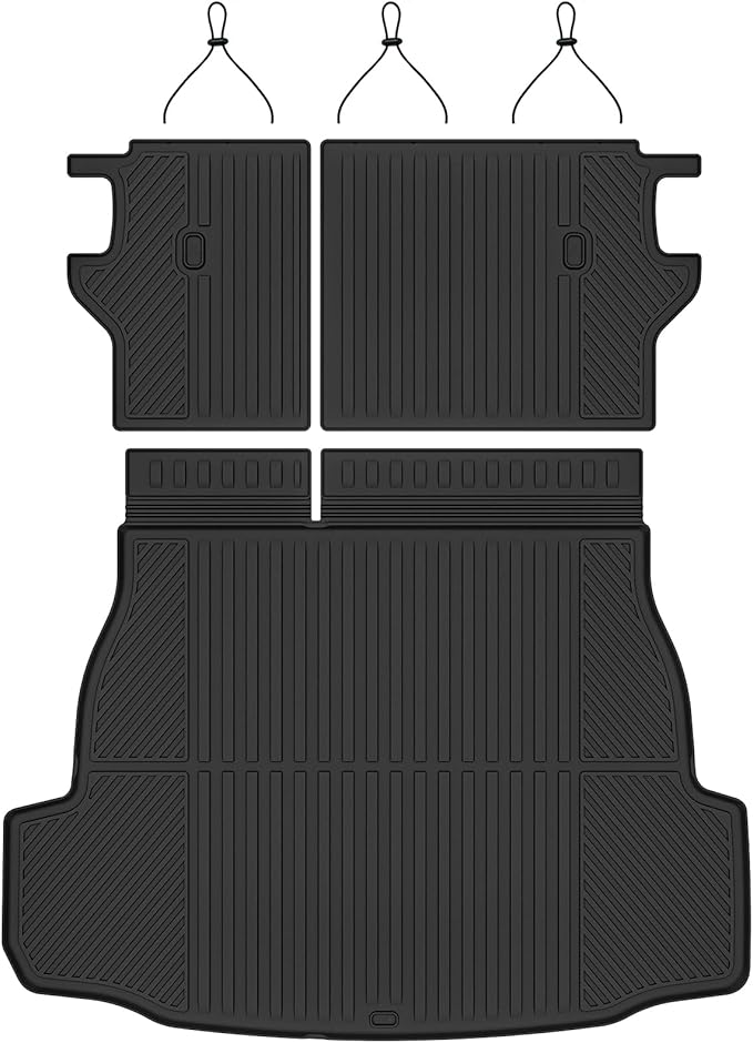 Auxko All Weather Cargo Mat with Backrest Mat Fit for Toyota RAV4 Hybrid 2026 (Not for Phev or Cargo Area with Subwoofer) TPE Mat Accessories All Season Odorless Anti-Slip Black