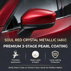 Right Passenger Side Mirror Cover Cap Compatible with Mazda CX-5 2017-2023 (2nd Gen KF) | Soul Red Crystal Metallic (Code: 46V) - Deep Metallic Red | Direct Replacement-NOT for 2016.5 Old Body
