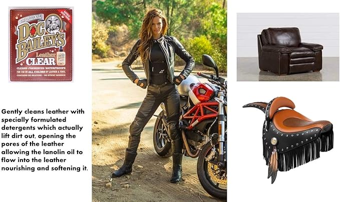 Doc Baileys All Leather Care Detail Kit (Set of 3) - Restore, Protect, and Enhance Your Leather - Leather Cleaner, Conditione