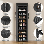 ROJASOP Shoe Rack with Covers 10 Tier Large Shoe Organizer Tall Shoe Closet Storage for 20-22 Pairs Shoe and Boot, Free Stand