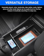 Autorder Center Console Organizer for 2023-2026 Honda HR-V HRV Accessories Armrest Storage Box Secondary Insert Tray with 2 Color Mats