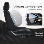 Coverado Seat Covers, Premium Nappa Leather Car Seat Covers Front Seats, Waterproof Car Seat Protector with Lumbar Support, F