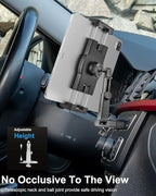 woleyi CD Slot Tablet Holder for Car - [Height Adjustable] Car Tablet Mount CD Player, Ultra Sturdy CD Tray Tablets Stand for iPad Pro, Air, Mini, iPhone, Galaxy Tabs, Z Fold, Fire HD, 4.7-13" Devices
