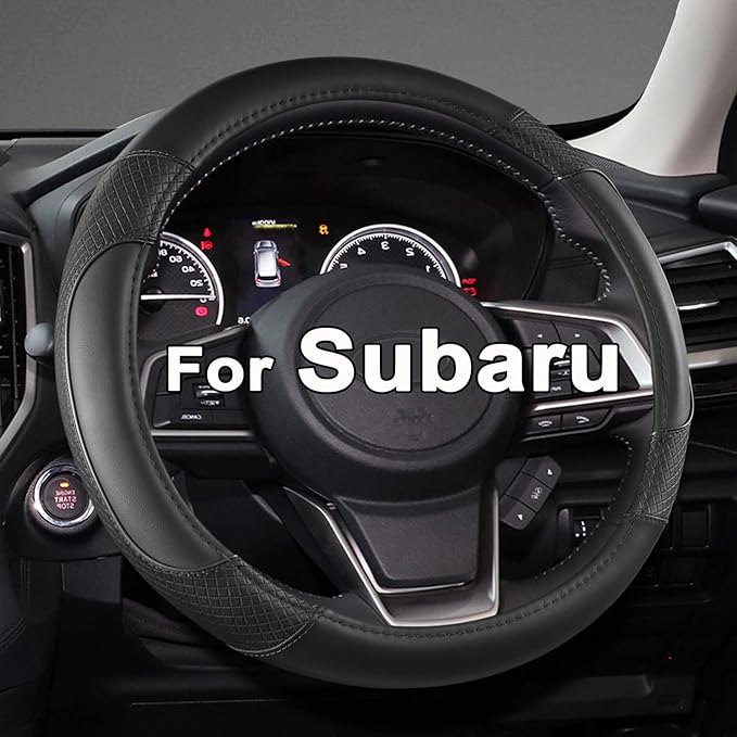 GIANT PANDA Customized Auto Steering Wheel Cover for Subaru Forester, Car Steering Wheel Cover for Subaru Outback and Crosstr