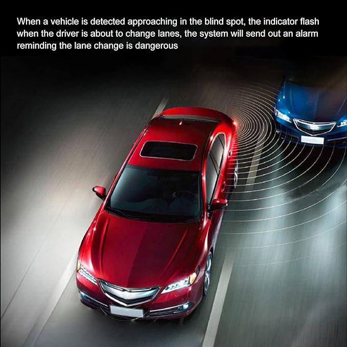 Acouto Blind Spot Detection System Kit Car Blind Spot Monitoring System BSD Distance Assistant Lane Changing Warning Reversin