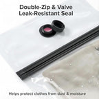 Vacuum Seal Bags for Clothing: 9 Pack Small Travel Vacuum Bags for Luggage with Rechargeable Electric Pump - Space Saver for 