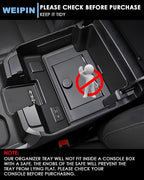 Silverado Sierra Center Console Organizer - Refreshed Models 2022-2026 Chevy Silverado/GMC Sierra 1500-2024-2026 Silverado/Sierra 2500HD 3500HD - (Full Console w/Bucket Seats ONLY) - Black