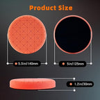 Buffing Polishing Pads and Wool Pad, 6Pcs 5.5 Inch Face for 5 Inch Backing Plate Compound Buffing Sponge Pads Cutting Polishing Pads Kit for Car Buffer Polisher, Polishing and Waxing