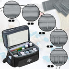 GDNasist Medicine Storage Bag, Medical Bag Pill Bottle Organizer for Emergency, Medicine Box Empty with Small Portable Pouch,