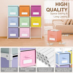 Geelin 9 Cube Toy Storage Organizer with Fabric Bins and Labels, 11 Inch Collapsible Colorful Cubby Storage Drawers Pastel Dr