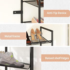 6 Tier Shoe Rack, Tall Metal Shoe Storage with Adjustable Shelves, Holds 12-14 Pairs, Stackable Shoe Stand for Garage Hallway