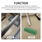 SCOTTCHEN Buffing Polishing Cutting Compounds 20 Oz.Kit-Green Fine/White Medium/Red Coarse,for Stainless Steel Aluminum Jewelry - 3 Pcs