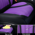 FLORICH Leather Seat Covers for Car Waterproof Front Seat Covers 2 Pack Purple Car Seat Cover Universal Driver Seat Protector