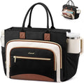 LOVEVOOK Work Tote Bags for Women,Laptop Tote Bag for Women With Large Cup Holder,Teacher Nurse Bags With Accordion File Orga