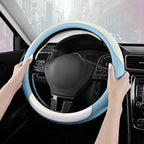 Road Comforts Steering Wheel Cover – Breathable Leather Steering Wheel Cover, Anti-Slip Grip, Universal Fit 14.5” to 15”, Hea