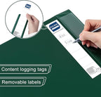 Storage File Boxes A4, 6 Pack Foldable File Box with Clip, 50mm Spine, Plastic Archives Cases with Magnetic Closure, Document