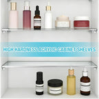 4 Pcs Medicine Cabinet Shelves 13 Inch Acrylic Replacement Organizer for Bathroom Living Room Wall Mounted Shelves for Kitche
