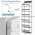AOODA Clear Over The Door Hat Racks for Baseball Caps, Large Holds up to 72 Caps Hat Storage Organizer for Closet Wall, Deep 