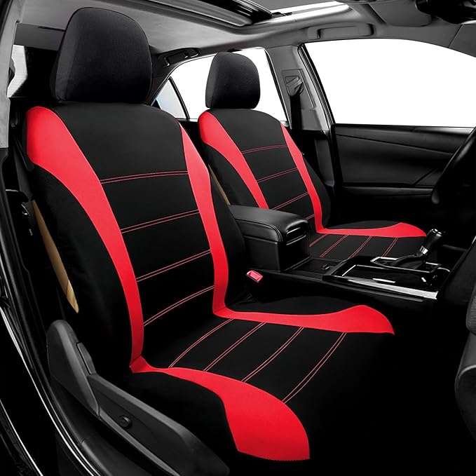 Foneso Car Seat Covers, 100% Breathable with Composite Sponge Inside, Airbag Compatible Universal Fit Accessories Auto for Ca