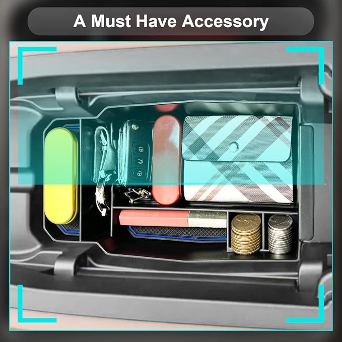 CDEFG 2023 2024 2025 2026 CX-50 Center Console Organizer Tray for 2023 2024 2025 2026 Mazda CX-50 Middle Console Armrest Storage Box 2023-2026 CX50 Accessories(Blue)
