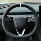 MEWANT DIY Stitching Steering Wheel Cover Wrap for Tesla Model 3 Highland 2023-2025/Model Y 2025 Highland for Tesla Model 3/Model Y Accessories