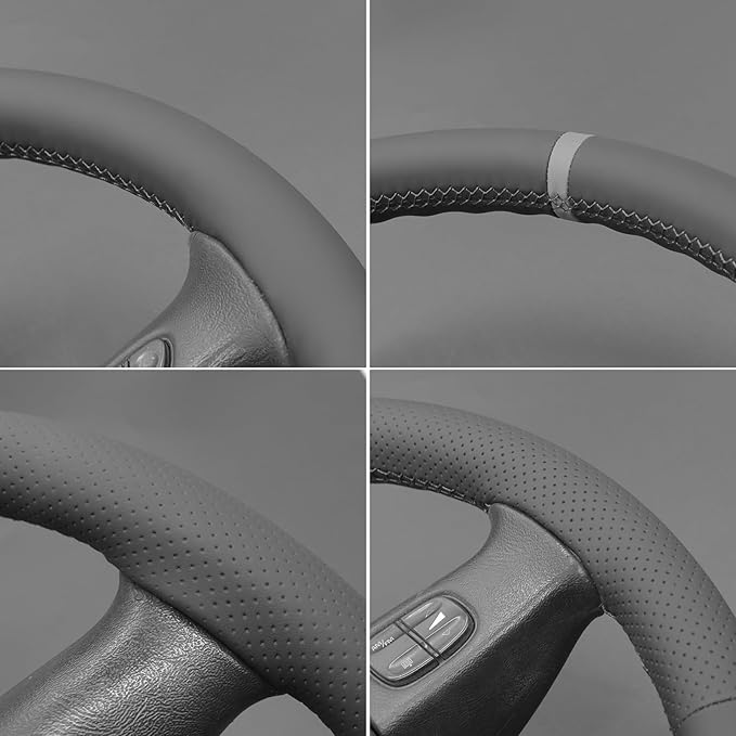MEWANT Steering Wheel Cover for Chevy Silverado 1500/2500 / 3500 2003-2006 / Silverado 1500 2500HD 3500 Classic/Trailblazer Hand-Stitched Microfiber Leather Steering Wheel Wrap