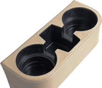 Car Seat Organizer Cup Drink Holders Multi Functional Gap Filler Storage Box Insert Organization Helps Reduce Distracted Driving&Holds Phone Mount Mug Bottle Cellphone (PUBD-Beige)