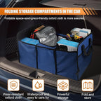Car Trunk Organizer, Oxford Fabric Waterproof & Anti-Slip Vehicle Storage Box with Leak Proof & Insulated Cooler Bag, Large Cap