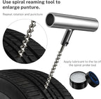 AUTOWN Flat Tire Repair Kit with Plugs 31 Pcs for Car, Motorcycle, ATV, Jeep, Truck, Tractor Flat Tire Puncture Repair