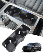 Cup Holder Inserts for Ford Explorer 2020-2024 Accessories, Non-Slip TPE Center Console Cup Holder Protector Organizer for Explorer Interior Accessories