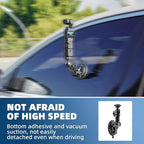 BRDRC Pocket 3 Suction Cup Mount, For Xtra Muse Car Windshield Window Dash Holder Kit with Expansion Adapter for Insta360 X4 X5 Go 3S for GoPro Max Mini Hero Pocket 3 2 Action 6 5 Pro Nano Accessories