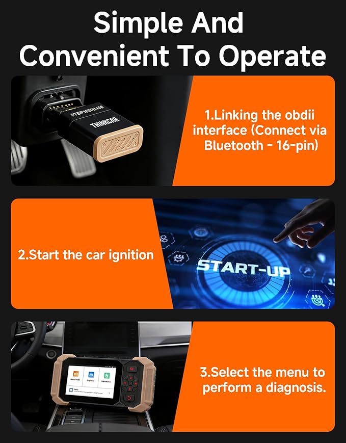 OBD2 Scanner,THINKCAR 641 Wireless Car Scanner Diagnostic Tool,Auto Scan Tool ABS/SRS/Transmission/Engine,2026 10 Resets Code