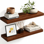 Floating Shelves for Wall Rustic Farmhouse 24 Inch Floating Shelf Wooden Shelves for Wall Pine Wood Shelf with Unique Natural