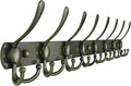 Dseap Coat Rack Wall Mount - 29.5” Long 8-Tri-Hooks Heavy Duty Coat Hanger Rail Wall Hooks for Hanging Coats Hats Clothing Cl
