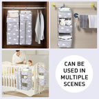 Orzbow 3-in-1 Hanging Diaper Caddy Organizer for Changing Table, Nursery Organization and Diaper Stacker for Crib Wall, Remov