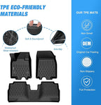 Nilight TPE Floor Mats for Chevy Equinox EV Only 2024 2025 2026 All Weather Custom Fit Heavy Duty Floor Liners